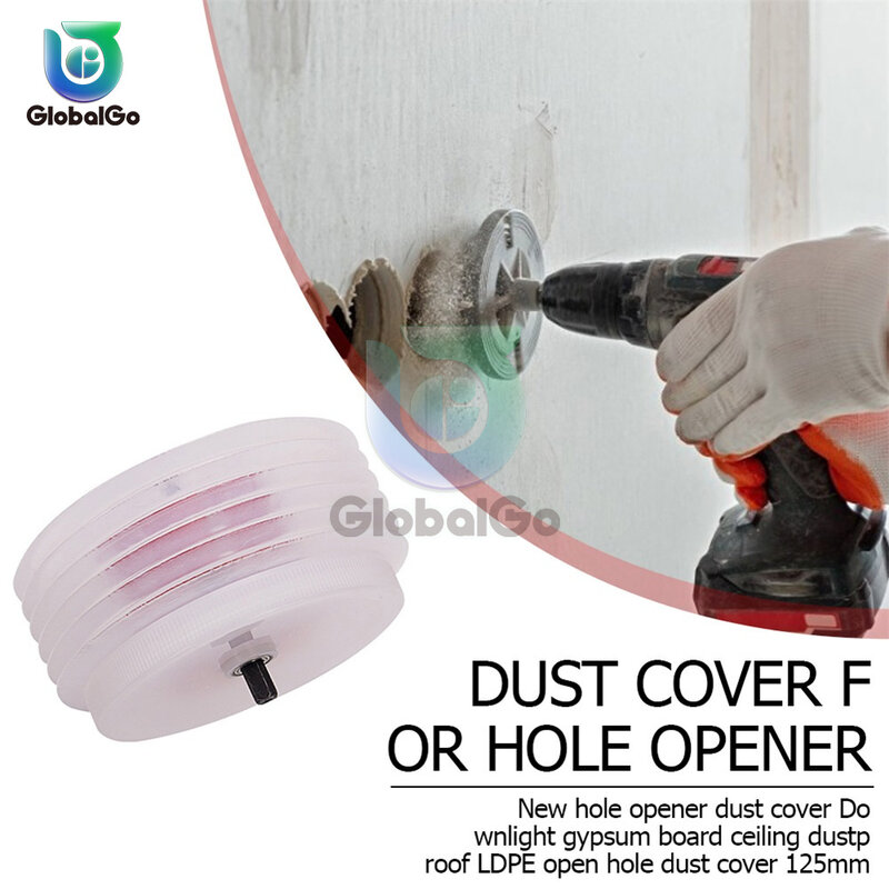 Hole Opener Dust Cover 125mm/160mm Bowl Wood Electrician Protection Downlight Gypsum Ceiling Sound Reaming Dust Drill Bit