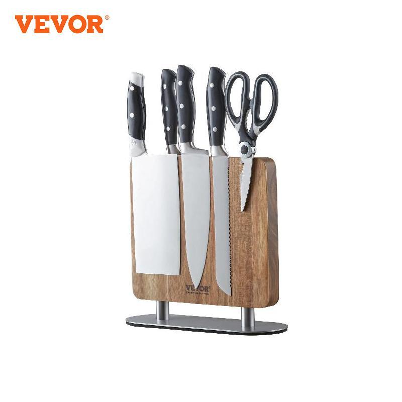VEVOR Magnetic Knife Block, Home Kitchen Knife Holder,Double Sided Magnetic Knife Stand,Multifunctional Storage Knives Rack