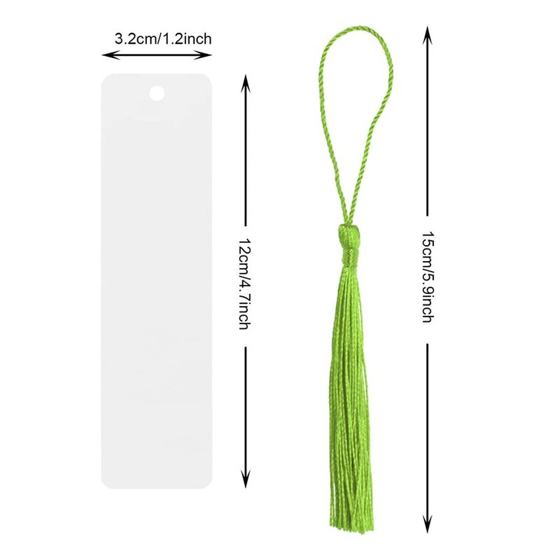Blank Bookmark Blank Labels Gifts Manual Delicate Acrylic Tassels Craft Teacher Tabs  Clear Acrylic Labels Tassels with