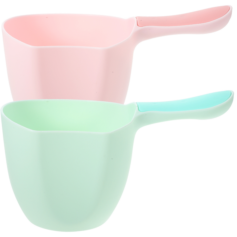 2 pezzi mestolo cucchiaio vasca da bagno per bambini vasca da bagno Shampoo sciacquatrice tazza plastica cucina paletta per l'acqua