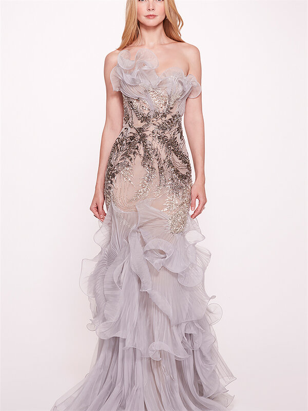 Luxurious Strapless Evening Dresses 2024 Classic Sleeveless Bride Gown Elegant Floor Length A-Line Prom Dress Vestidos De Novia