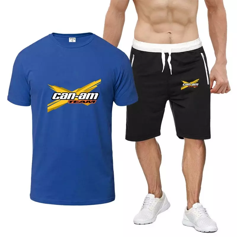Lil-AM BRP-T-shirt de sport à manches courtes pour hommes, impression de haute qualité, à la mode, short Y +, ensemble deux pièces Harajuku, nouveau, 2024