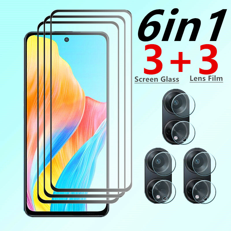 Tempered Glass For OPPO A58 4G F23 A98 5G A1 Screen Protector Front Mirror Film For OPPO A58 4G Soft Camera film 6.72inch