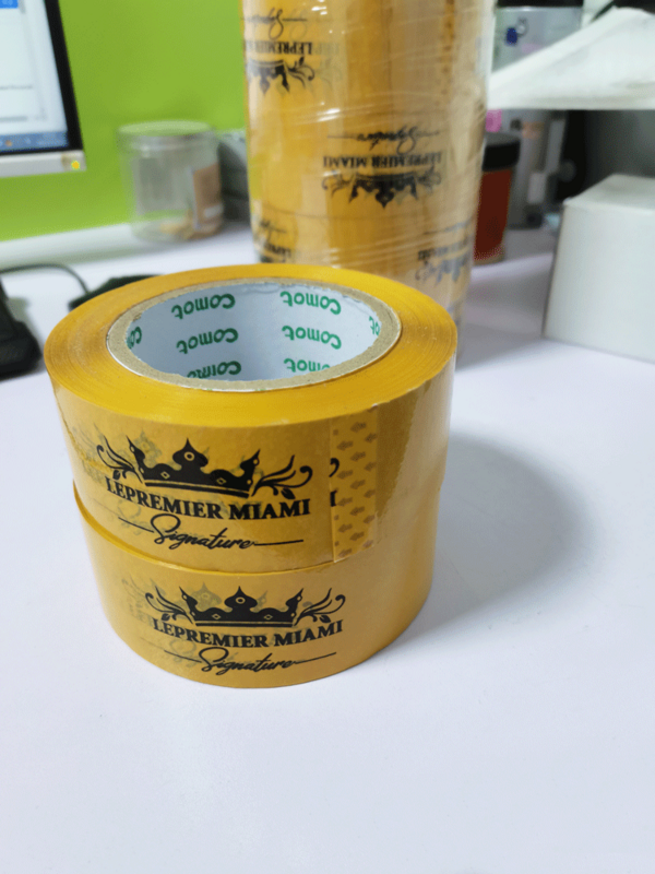 Kunden spezifischer Verpackungs band druck gelber Klebeband kleber