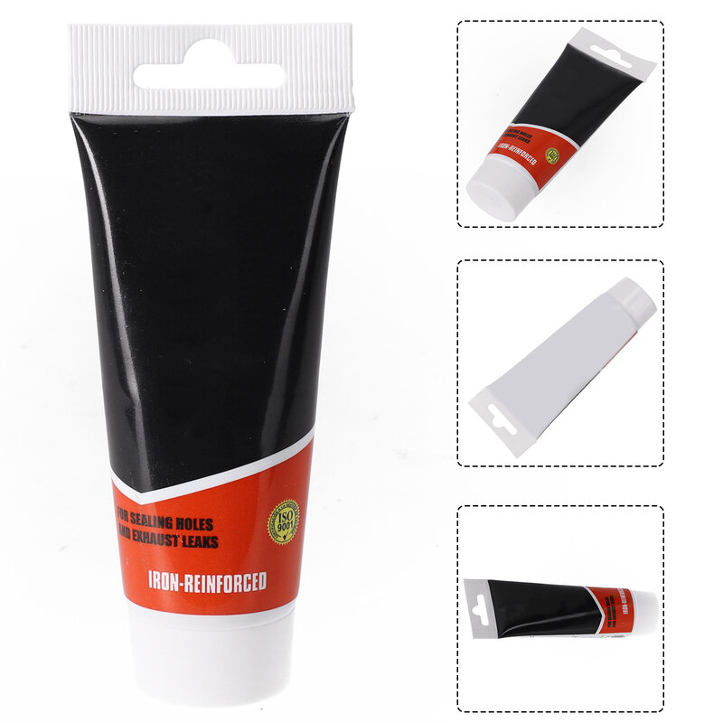 75ml Stove 1pc Stove Rope  Stove Rope Adhesive Glue Seal Black Heat Resistant 75ml 1100° Glue For Fireplace Cord Repair Glue