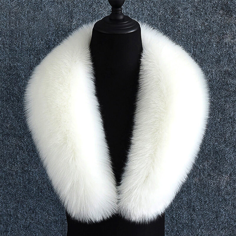 90cm Fake Fur Collar Detachable Winter and Autumn Simulated Animal Fur Collar Clothing Insulation Accessories