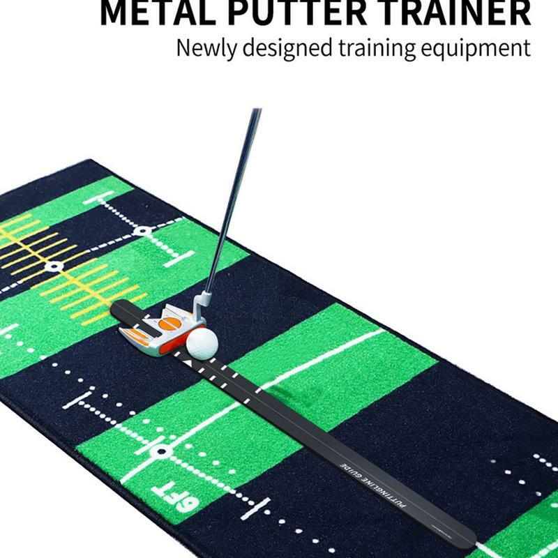 Putting Training Aid Draagbare Roestvrijstalen Dubbelzijdige Uitlijning Putting Trainer Indoor Putting Tutor Golf Accessoires Voor