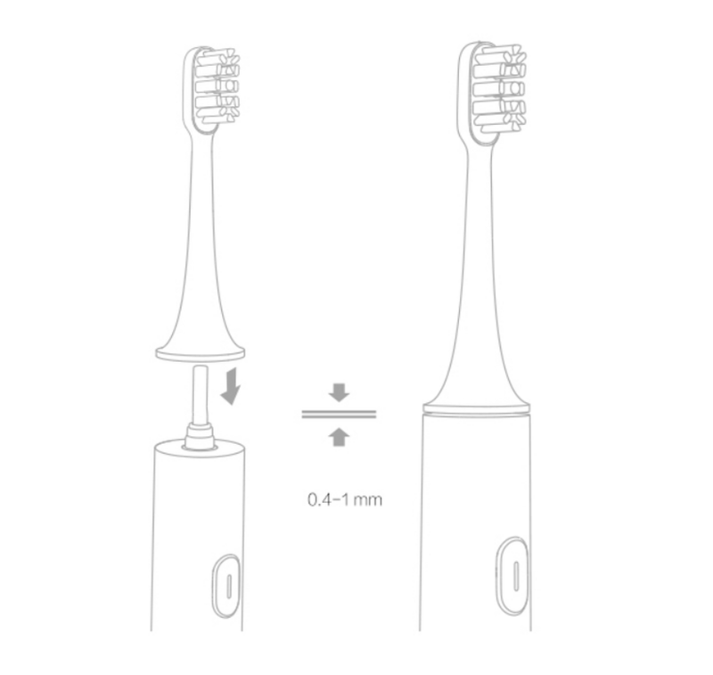 Mijia si adatta T300/T500/T500C testina per spazzolino elettrico sonico universale 1/3 pezzi testine per spazzolino Sonicare igiene orale quotidiana