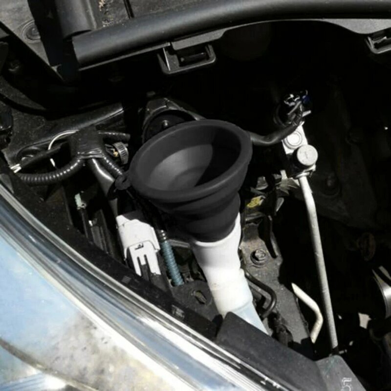 1 buah corong mobil Aksesori Universal panas perubahan cairan dapat dilipat isi minyak bensin bahan bakar praktis