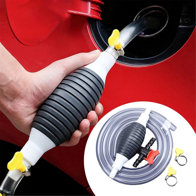 Multifunktions-Flüssigkeits saugpumpe, manuelle Kraftstoff förder pumpe Benzins iphons ch lauch, tragbare Siphon pumpe (2Meter)