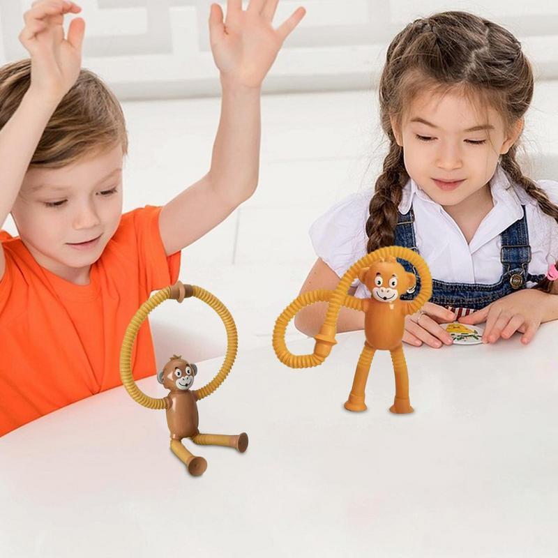 Telescopische Buis Aap Speelgoed Dier Popping Tube Friemelen Sensorische Speelgoed Ontleed Stretch Buis Aap Speelgoed Voor Kinderen