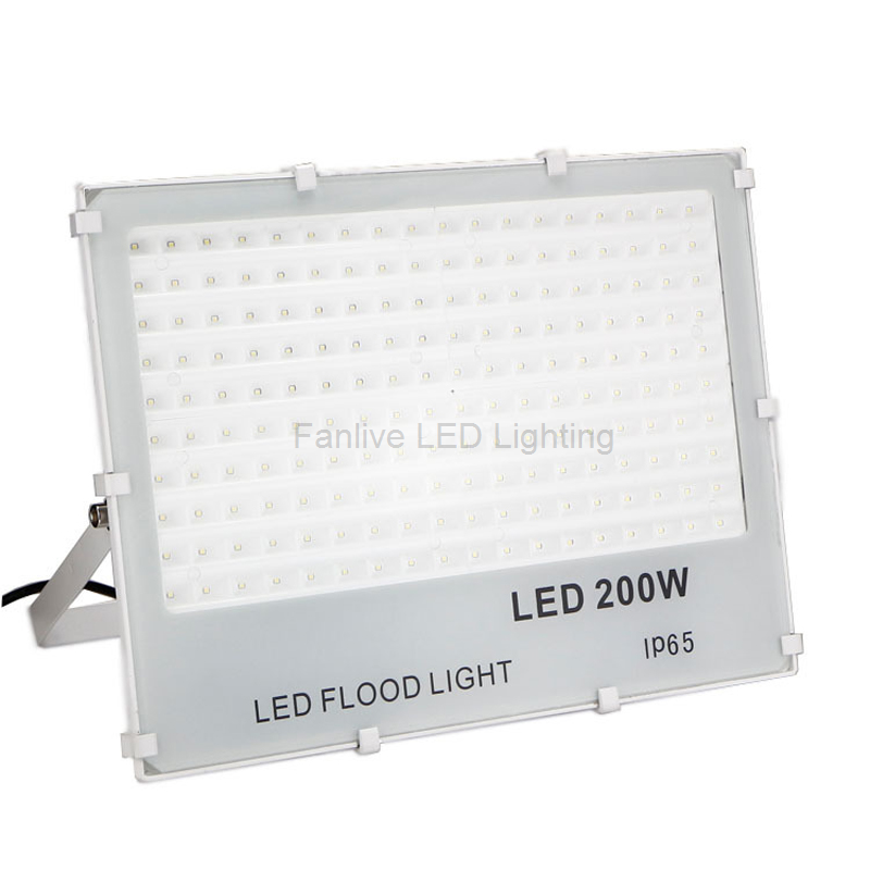 20pc Ultradünne Foco LED Außen Flutlicht 200w Garten Spot AC85-265V Reflektor Wasserdichte IP66 Scheinwerfer Wand Im Freien Beleuchtung
