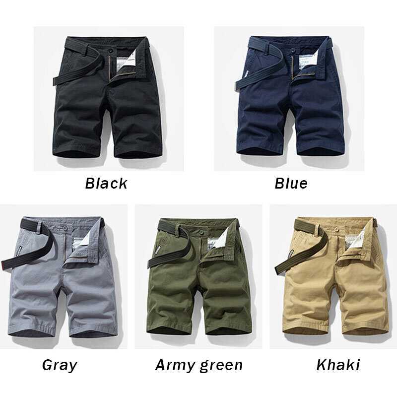 Pantalones cortos Cargo de algodón para hombre, Shorts de playa, moda de primavera, envío directo, novedad de verano
