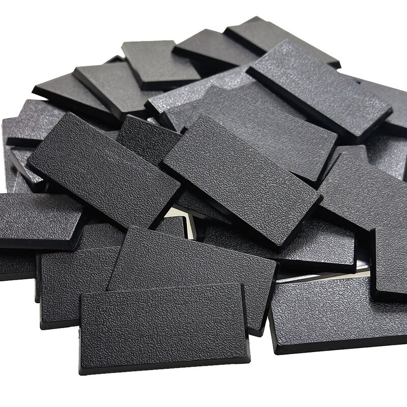 Bases rectangulares de plástico de buena calidad, 80 piezas, 50x25mm