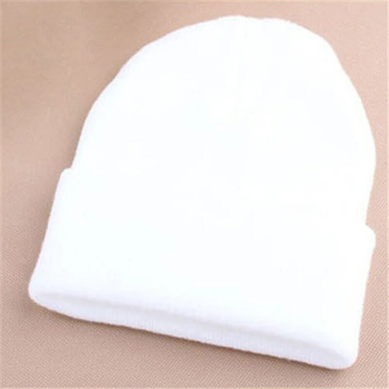Классическая флуоресцентная шапка теплая вязаная шапка однотонная флуоресцентная зимняя мягкая теплая вязаная шапка Череп Лыжная шерстяная шапка s