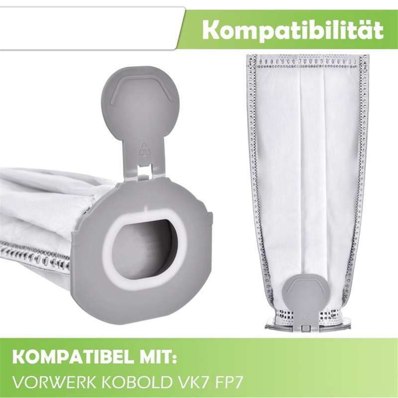 VK7 Vacuum Cleaner Bags for Vorwerk Kobold VK7 FP7 Premium Filter Bag Replacement Vacuum Cleaner Bags