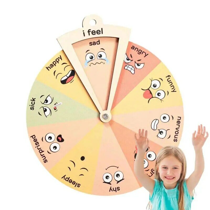 Wykres uczuć Wykres emocji zabawki Montessori uczucie koła emocji koło pracy społecznej znak plakatu do wirtualnej nauki