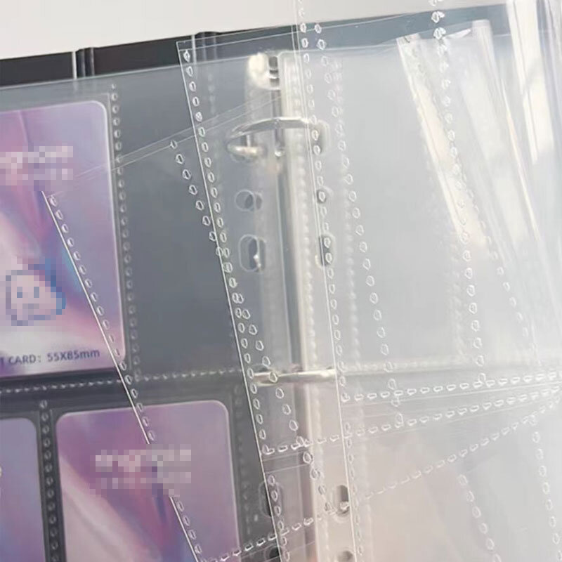 10 pezzi PP raccoglitore di carte fotografiche fogli di protezione tasche Multiple manicotto 5/6-Card sacchetto di foglie sciolte pagine di ricarica raccoglitore di pagine di schede di archiviazione