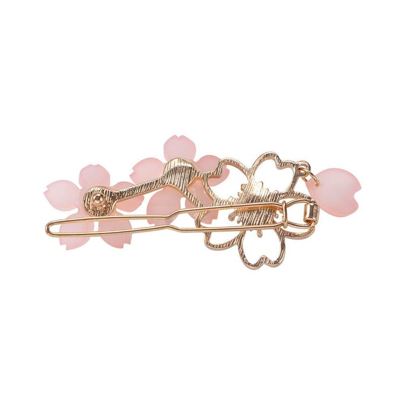 Sakura Flower Tassel Hairpins para mulheres, Presente Kawaii para crianças, Hairclips infantis japoneses