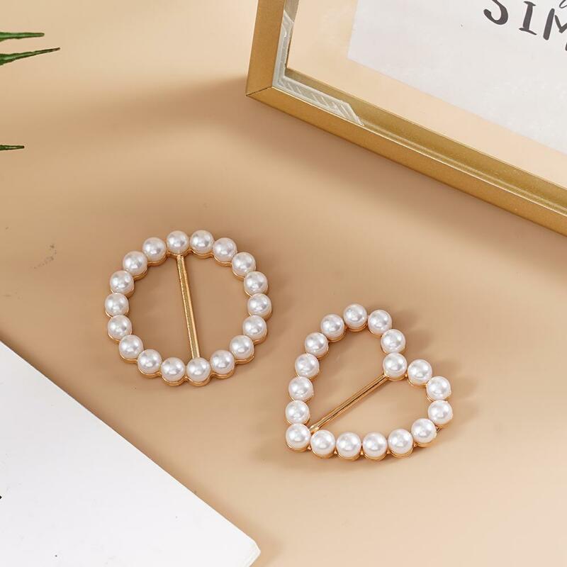 1pc 3.2/3.8/4cm Pearl Waist Adjustment Fixed Snap For Garment Corner T-Shirt Clothes Scarf Pin Button Fixed Holder