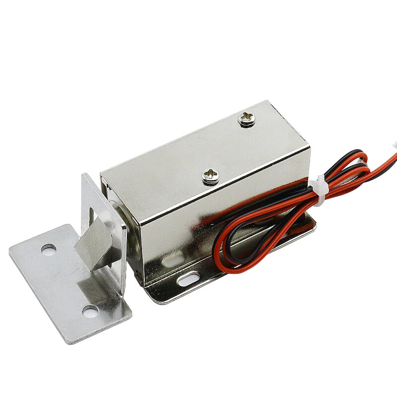Kunci baut elektromagnetik kecil DC12V24V kunci elektromagnetik kunci pintu kunci baut listrik kontrol akses kunci baut listrik