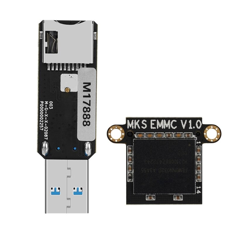 Drukarki 3D akcesorium szybkiej maszyny drukarskiej karta rozszerzająca pamięć MKS EMMC 32G MKS EMMC-ADAPTER V2 czytnik kart