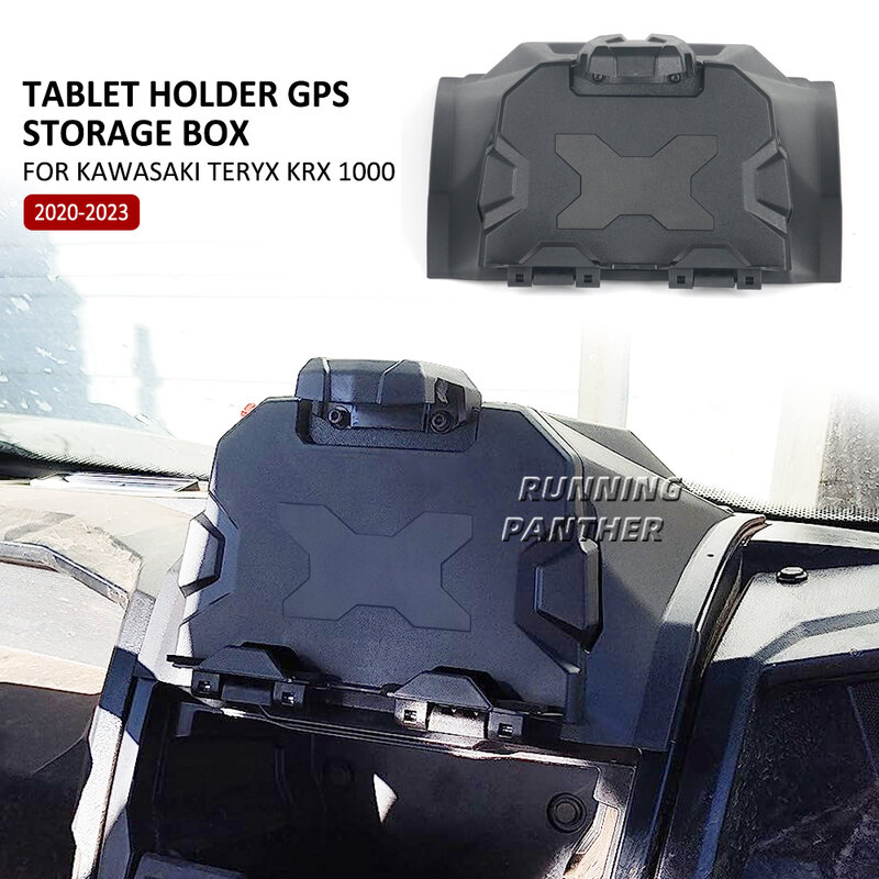 Kotak penyimpanan aksesori motor, baki pengatur perangkat elektronik Tablet pemegang ponsel untuk Kawasaki Teryx KRX 1000 2020-2023