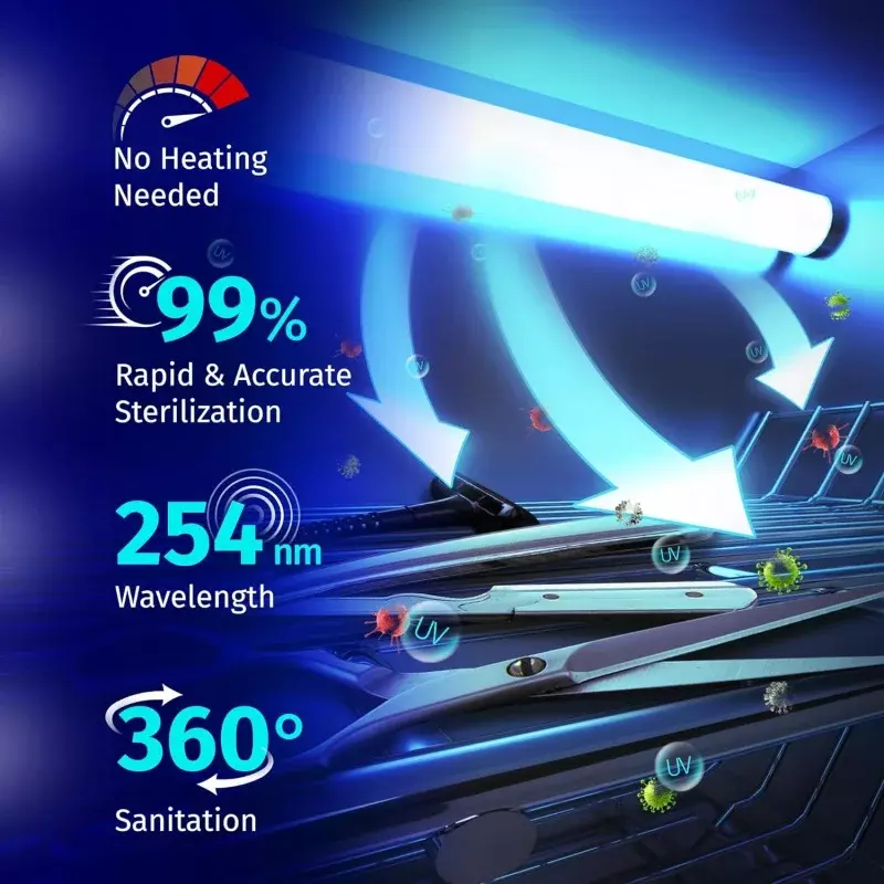 JJ CARE-UV Light Esterilizador, 8 Litros de Capacidade, 99% de Esterilização, Matando Eficiência, Temporizador LED, Gabinete para Salão