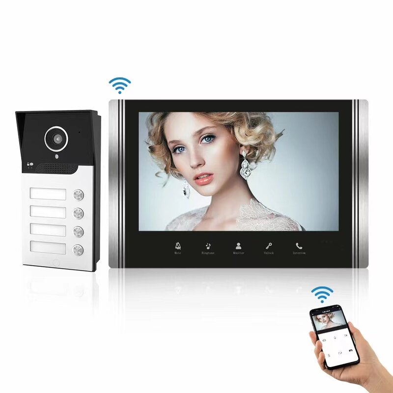 7Inch IPS Screen Tuya Remote Control WIFI Door Phone Intercom Visual Doorbell 120Degree Wide Angle Home Security Door Viewer