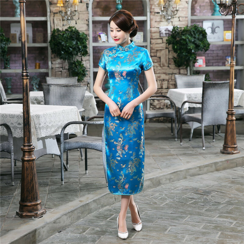 Qipao de mariage traditionnel chinois pour femme, robe élégante fendue, brodée, moulante, à fleurs, 17 couleurs, nouvelle collection