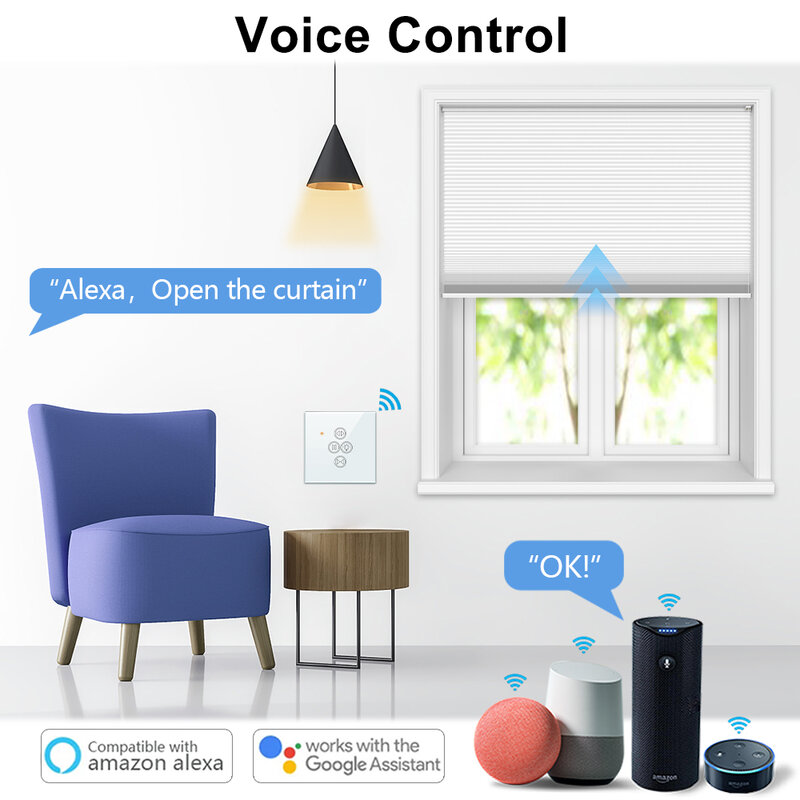 Tuya Wifi Gordijn Licht Schakelaar Voor Rolluik Jaloezieën App Afstandsbediening Google Home Alexa Timer Automatisering Diy