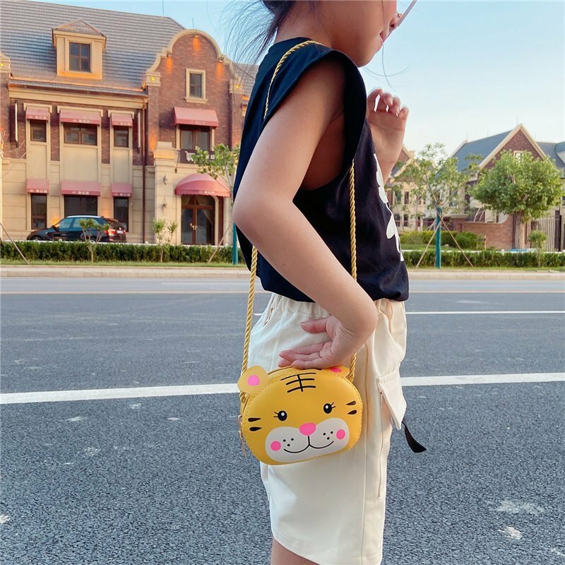 Molizhi-Sac à main en PU pour enfants, porte-monnaie de dessin animé mignon, petit animal, sac à bandoulière décontracté pour enfants