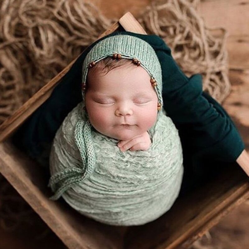 Pasgeboren fotografie rekwisieten rekbare poseerdeken voor babyfoto achtergrond wrap deken DIY foto achtergrond decoraties