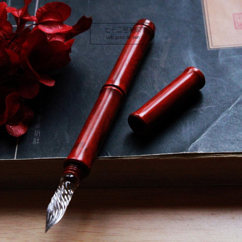 Новый деревянный держатель, стеклянная ручка для письма
