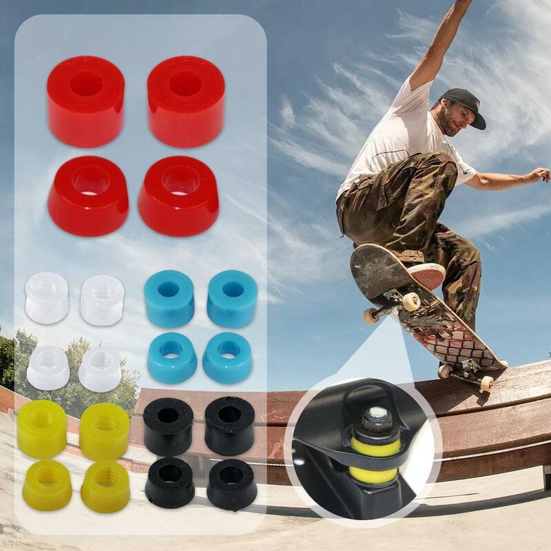 Amortiguador de goma para monopatín, accesorio Universal de alta elasticidad para Longboard, tabla de surf callejera, 4 piezas