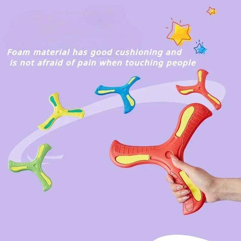 Boomerang Soft Three Leaf Cross Toy para crianças, brinquedo interativo ao ar livre, educação precoce, presente de descompressão para adultos e crianças