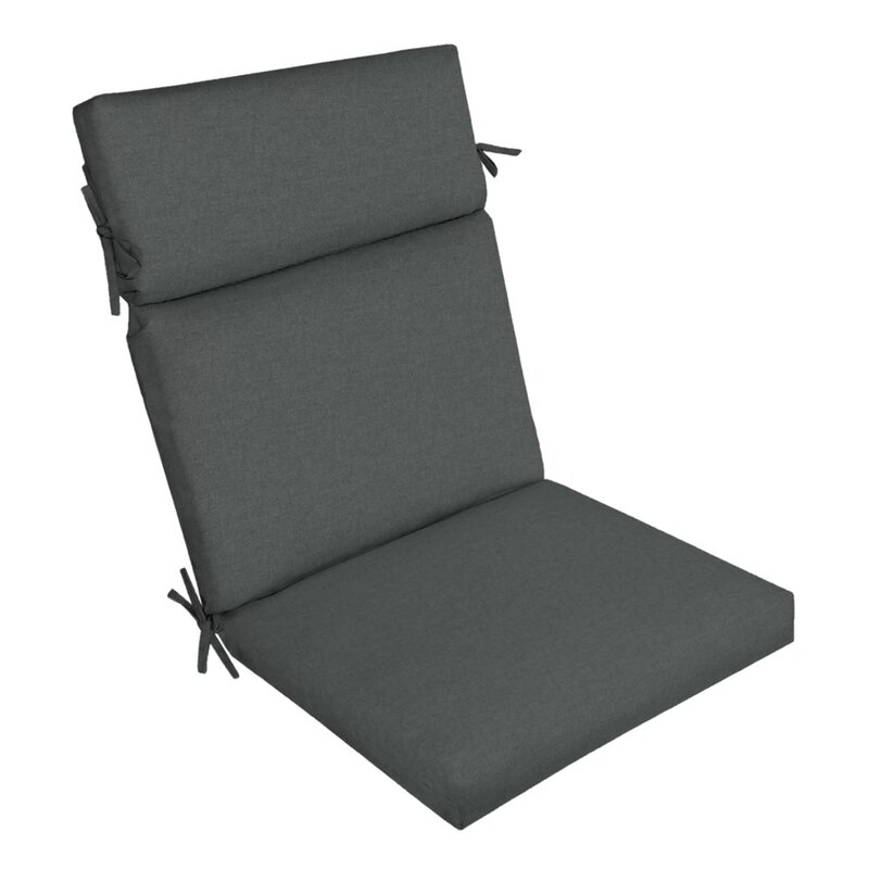 Cojín rectangular para silla de exterior, color gris, 44x21 pulgadas, 1 pieza