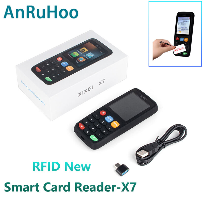 NFC Intelligent Card Reader, X7 RFID Copiadora Duplicadora, Chave ID IC Write, Ntag215 213 Tag Cópia, 125kHz 13.56MHz Token Clone, Novo