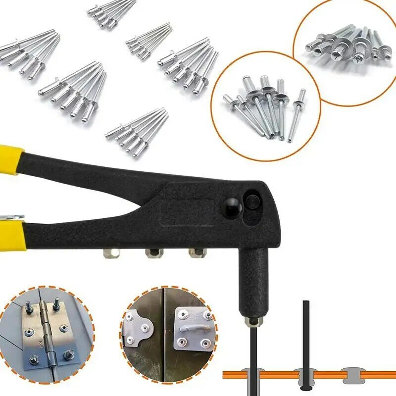 RapDuty-Outil de rivetage manuel, kit d'outils d'écrou de rivet, outil de rivetage ennemi, outil de rivetage à une main, métal et cuir