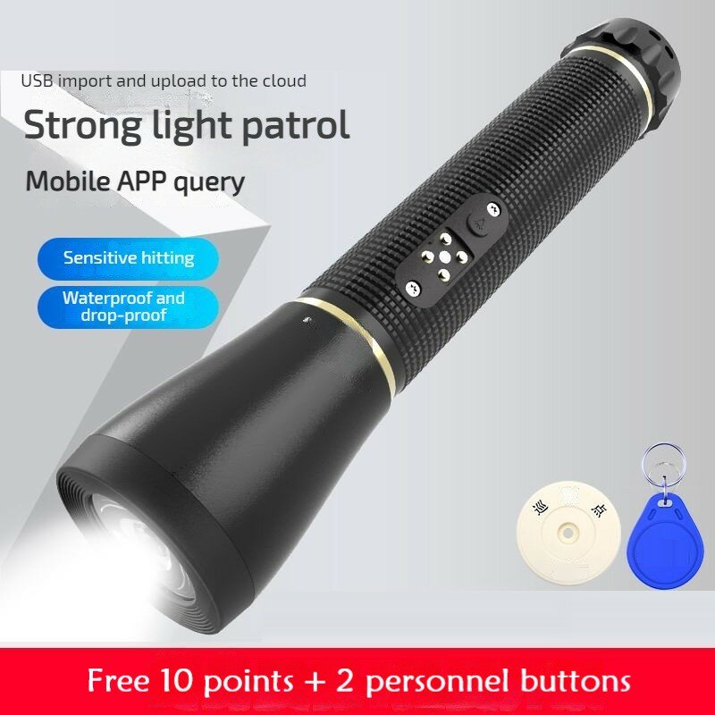 Мощная осветительная палочка E610 для патрулирования, патрулирующая палочка, патрулирующее устройство RBI, отправка 10 точек + 2 кнопки для персонала