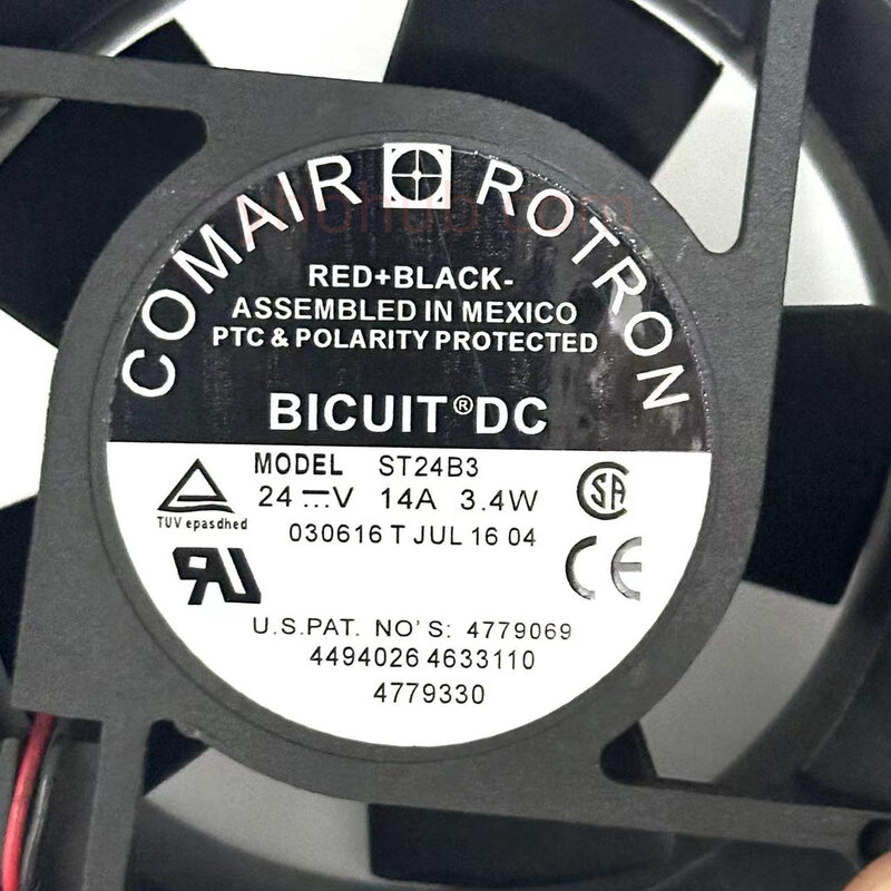 COMAIR R0TRON 2 와이어 서버 냉각 선풍기, ST24B3, DC 24V, 3.4W, 0.14A, 80x80x32mm