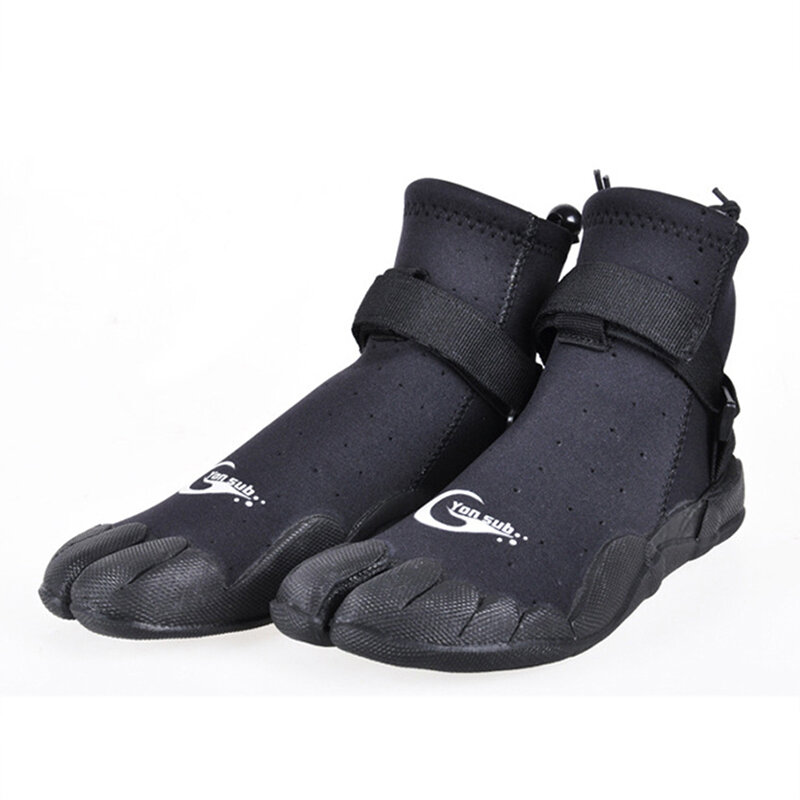 YonSub-High Top Splitting Toe Sapatos de Esqui Aquático, Sapatos de Surf, Vadear Livre, Sapatos de Mergulho Neoprene, Tamanho Grande 45, Sailboard