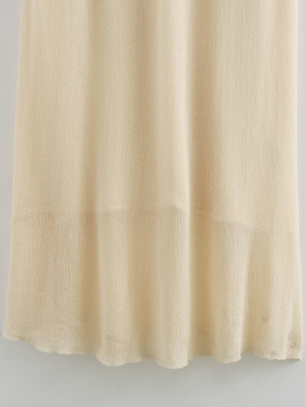 Donne 2024 New Chic Fashion Backless Soft Touch Flower pattern knitting Midi Dress abiti femminili Vintage robe Vestidos