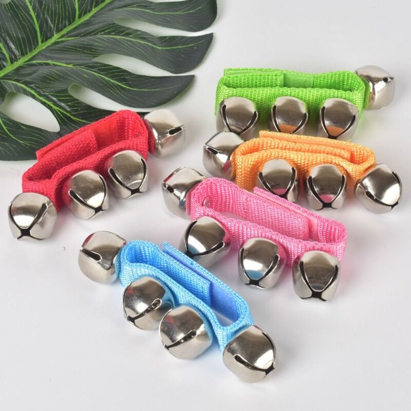 5Pcs Wearable Kids Wrist Bells Musical Bracelets Not Easy To Deform Shake Rattles Toy Multicolor Gift Infant Footbells Party