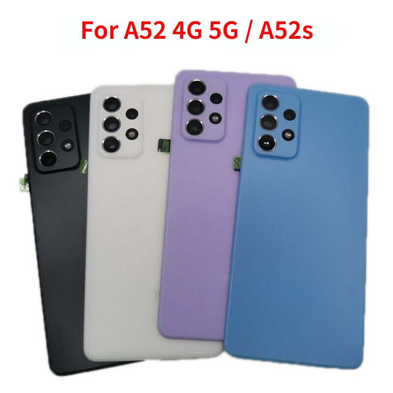 For Samsung A52 4G 5G A525 A526 Back Battery Cover For Samsung Galaxy A52s A528 Door Rear Housing Case With Camera Lens