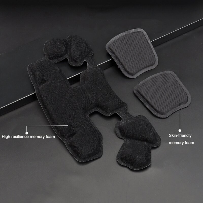 Soft Memory Foam Material Tactical Helmet Pad, respirável e durável, Protective Pads Fits Most Helmets