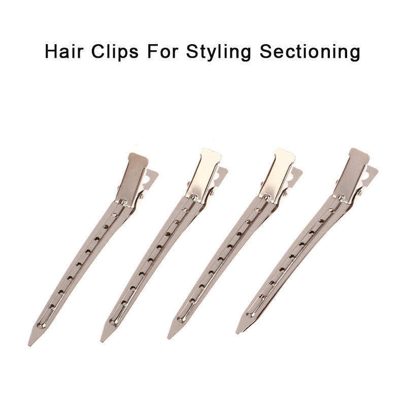 髪を切るためのプロの金属製ヘアクリップ,サロンで作られた,ふわふわの根,DIYクリップ,ヘアアクセサリー,10個