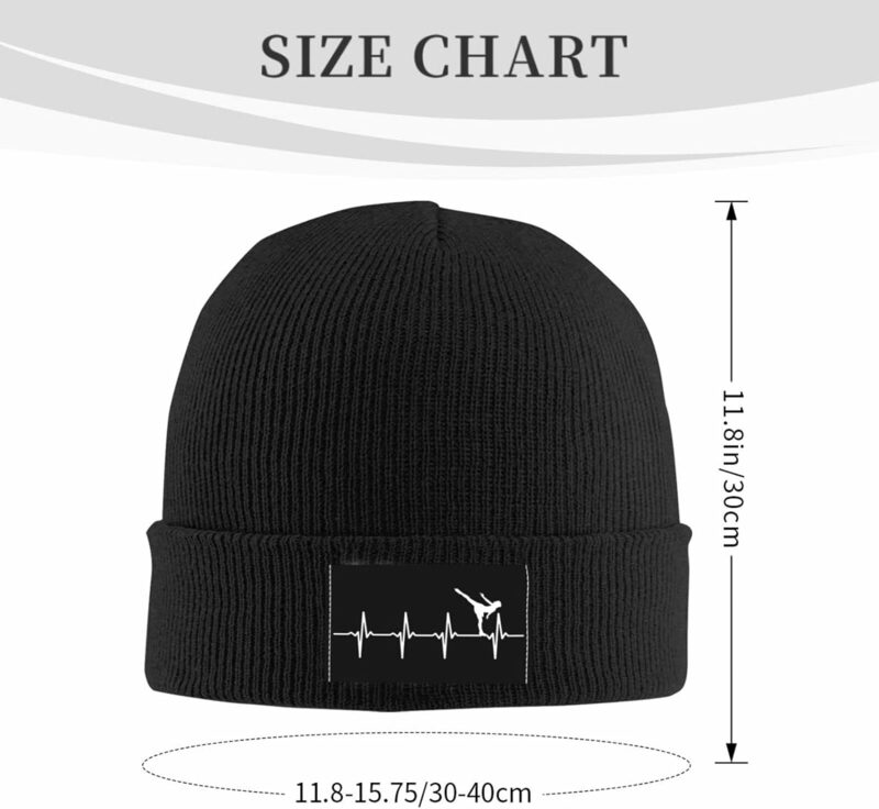 Herzschlag Eislaufen Eiskunstläufer Unisex vier Jahreszeiten Strick mütze Winter warme Hüte Hüte für Männer Frauen eine Größe schwarz