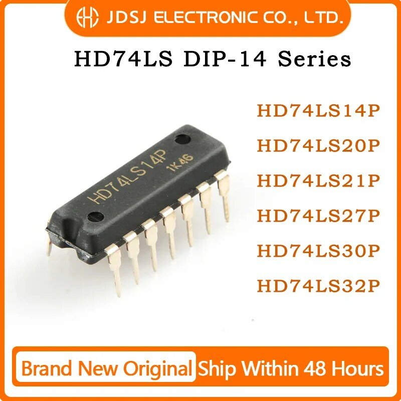 رقاقة أصلية IC ، HD74LS14P HD74LS20P HD74LS21P HD74LS27P HD74LS30P HD74LS32P DIP14 ، 10