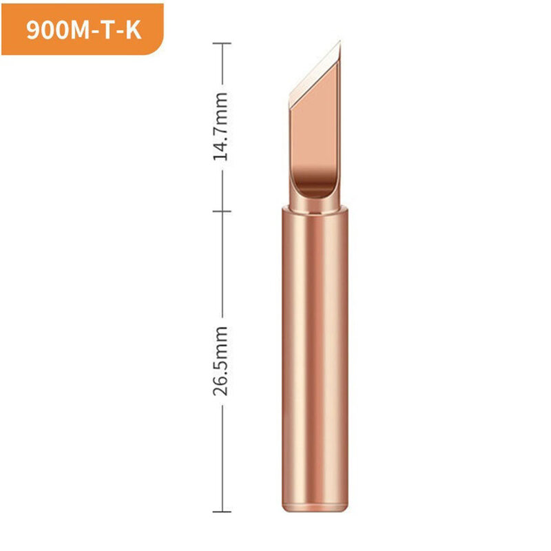 5Pcs Soldering Iron Tips Copper Iron Tip Professional Bit Replacement Parts For Household Welding Equipment Tool Accessories